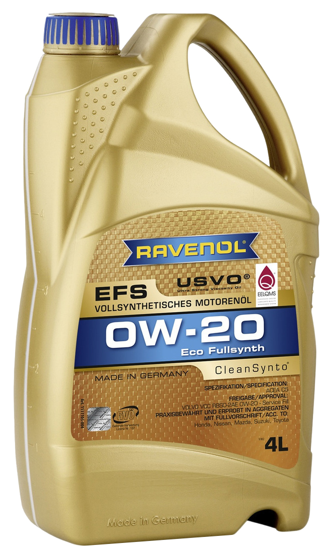 фото Ravenol масло моторное efs 0w-20 4л (синтетика+пао)