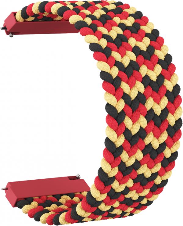 

Ремешок нейлоновый Braid 20 для Samsung Galaxy Watch 4 Classic 44мм(Красно-желтый)