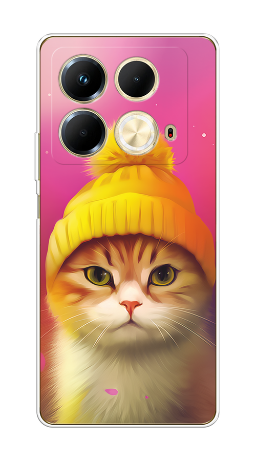 

Чехол на Infinix Note 40 "Котик в шапочке", Розовый;желтый;бежевый, 3105850-1