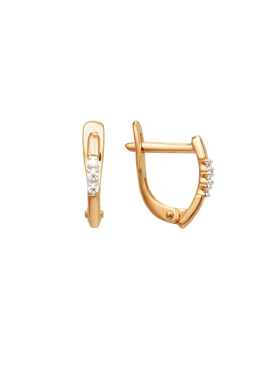 

Серьги из золота TEO MAORI 7000782-1102, фианит, 7000782-1102