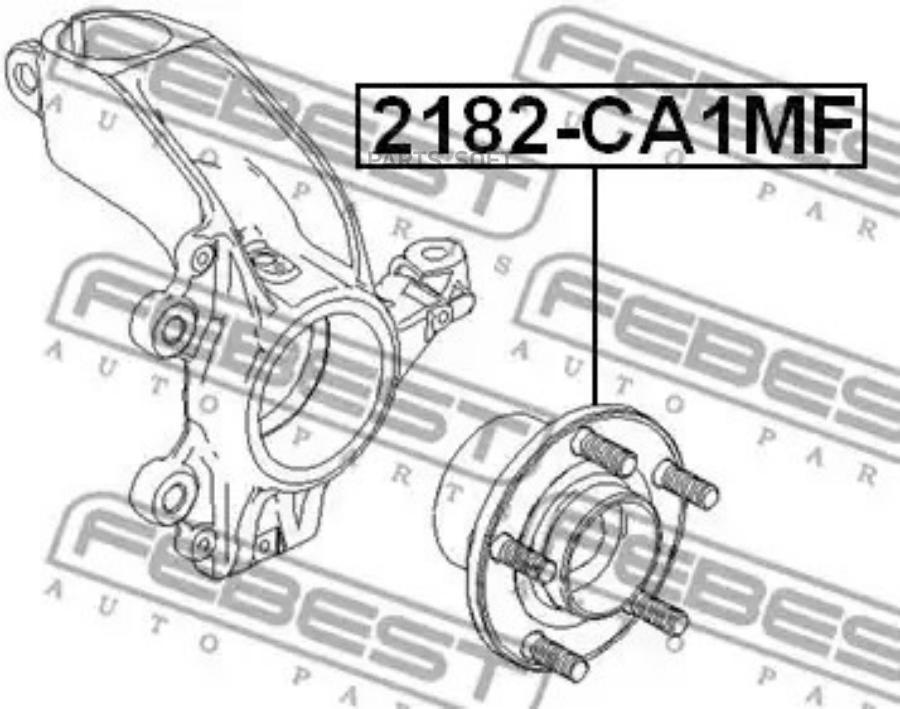 

Ступица передняя в сборе l=r ford galaxy ii/s-max febest 2182-ca1mf