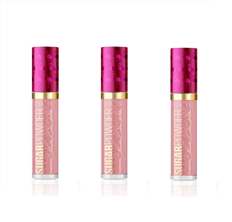 Блеск для губ CLARESA SugarPowder Lipgloss 04 Pinkobello 42 мл 3 шт