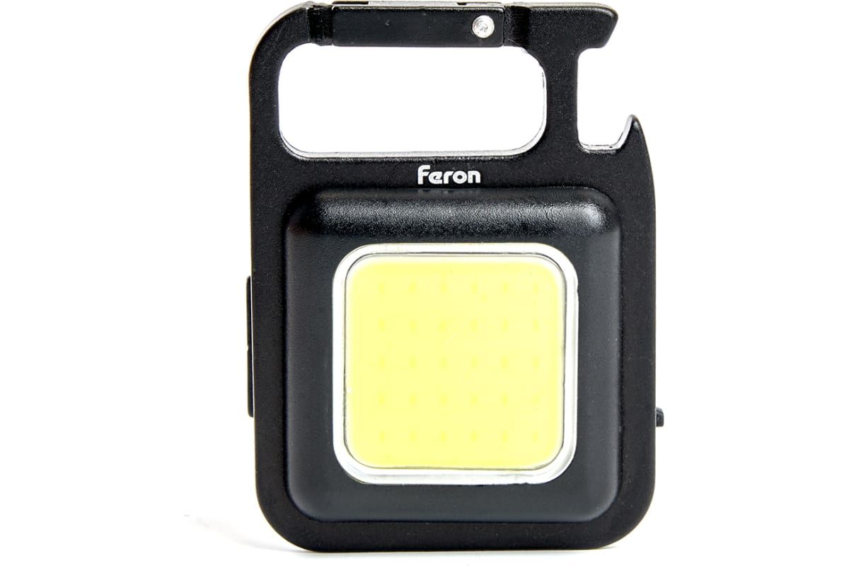 

Универсальный аккумуляторный фонарь FERON th2404 с магнитом, usb type-c cob, пластик/алюми, Черный, TH2404