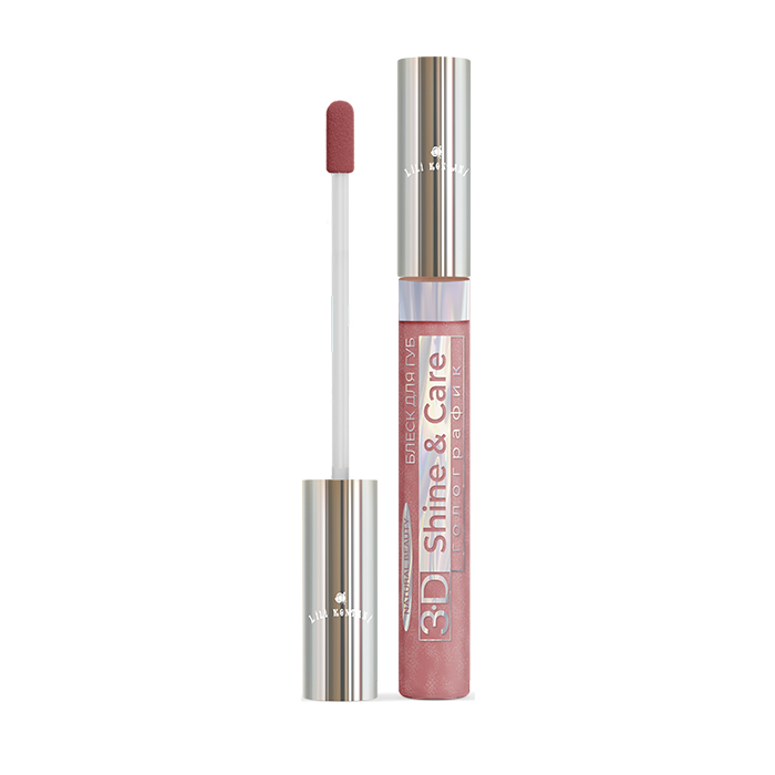 фото Голографический блеск для губ lili kontani lip gloss 3d тон №21 кордованский 9 мл