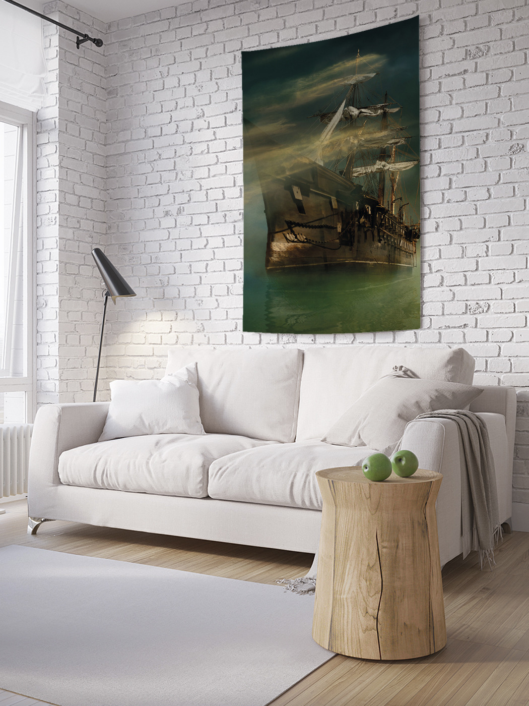 

Вертикальное фотопанно на стену JoyArty Одинокий корабль 150x200 см, Одинокий корабль