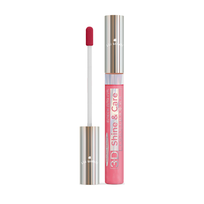 фото Голографический блеск для губ lili kontani lip gloss 3d тон №10 терракота 9 мл