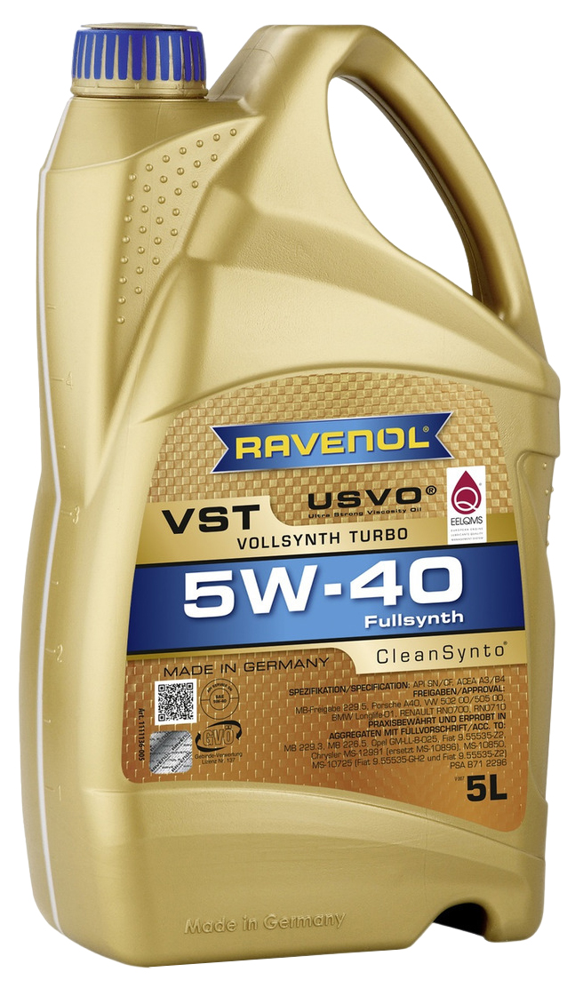 фото Ravenol 1111136a05 масло моторное vst 5w-40 5л (синтетика+пао) акция 4+1