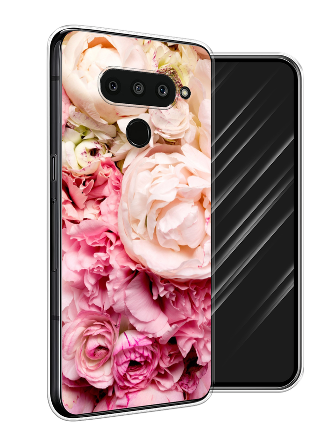

Чехол Awog на LG V50 ThinQ "Пионы яркие", Розовый, 83850-8