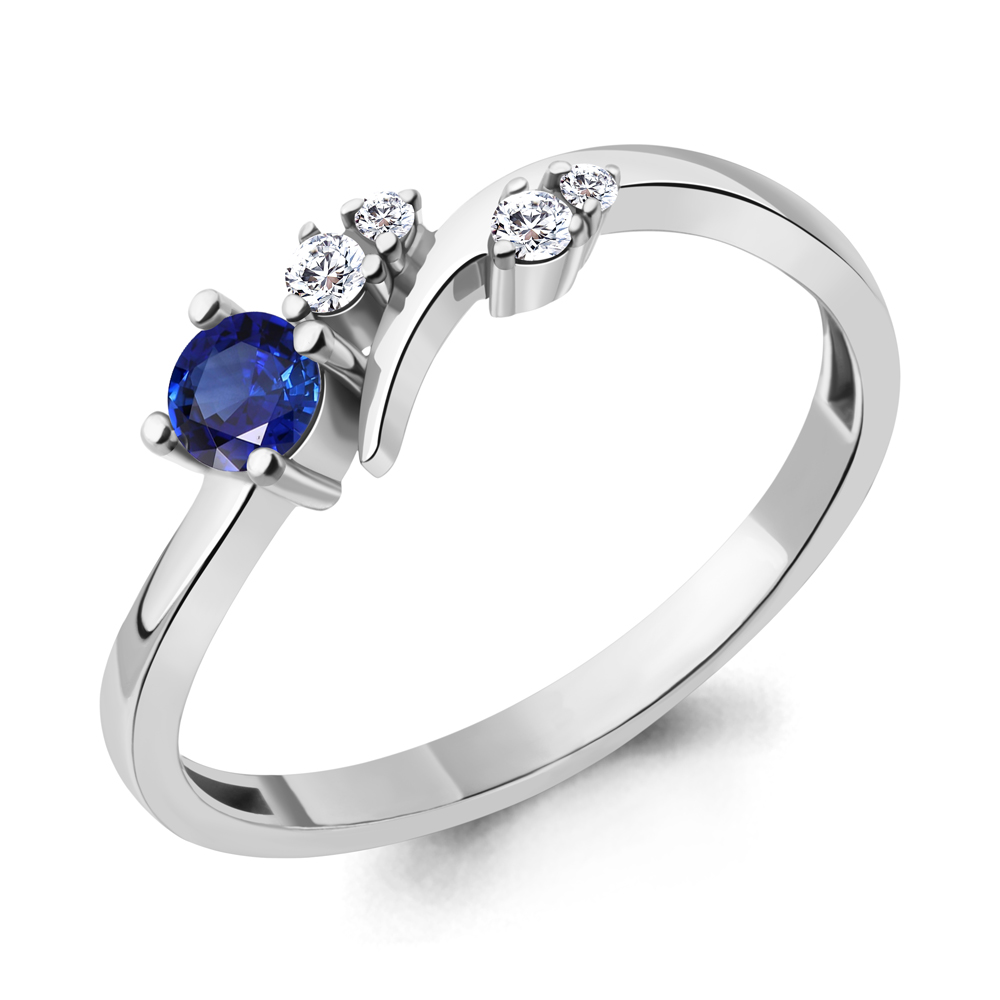 

Кольцо из серебра с фианитом Aquamarine Aquamarine 67419АБ_925_р р, 67419АБ_925_р
