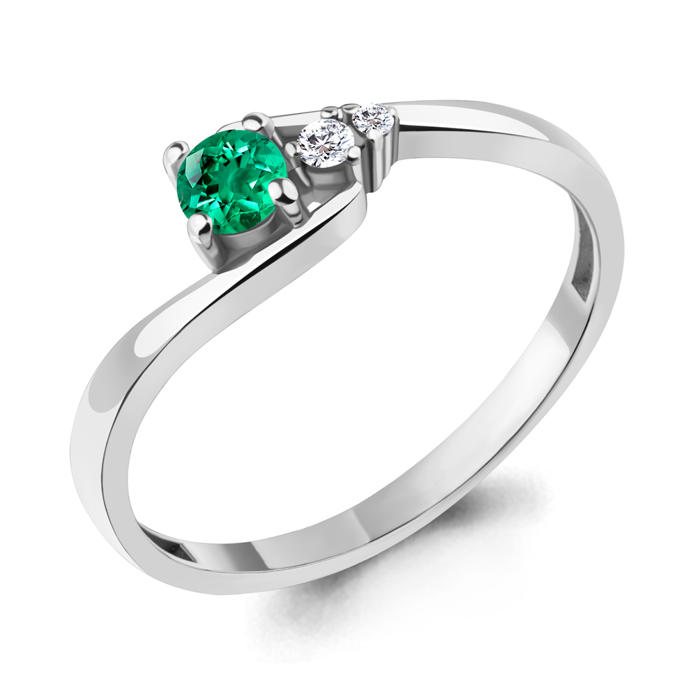 

Кольцо из серебра с фианитом Aquamarine Aquamarine 67418АГ_925_р р, 67418АГ_925_р