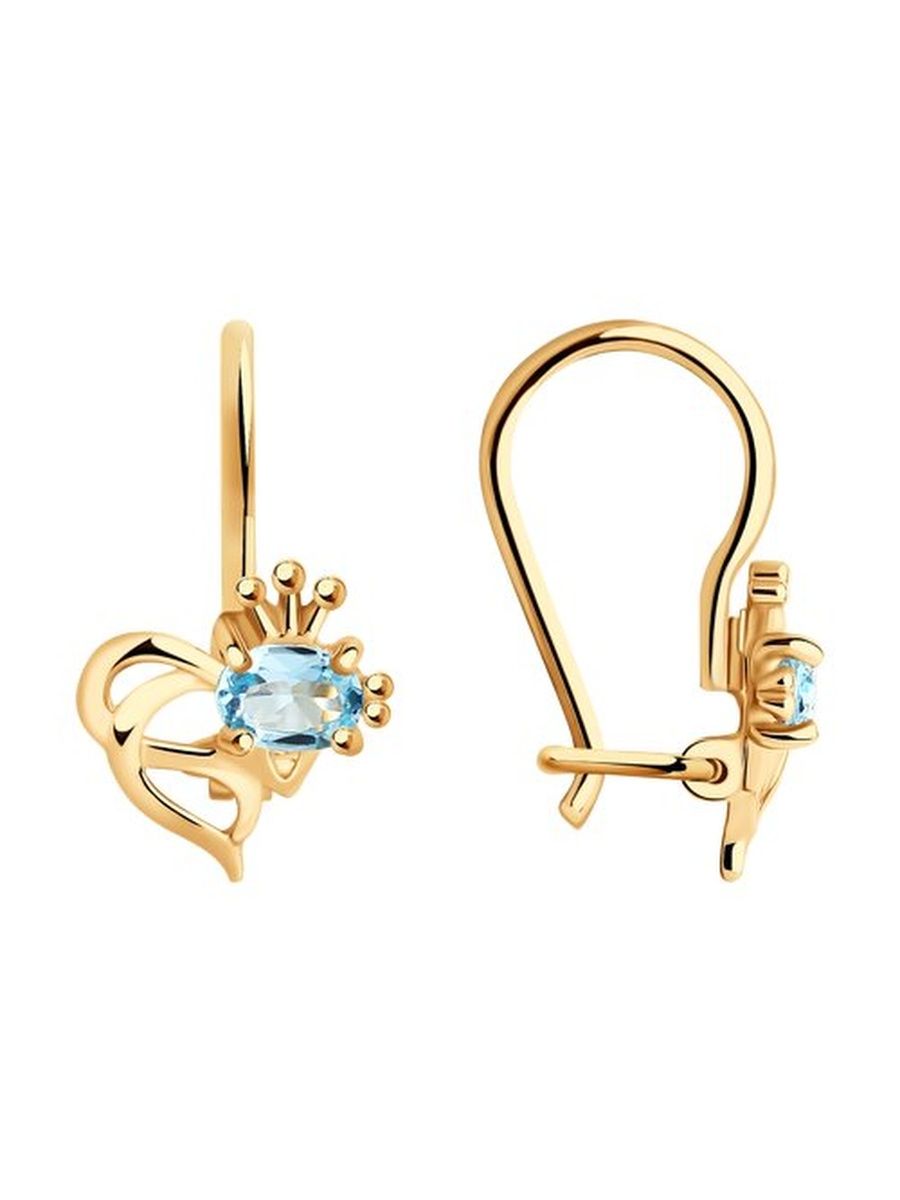 

Серьги из золота TEO MAORI 8727586, топаз, 8727586