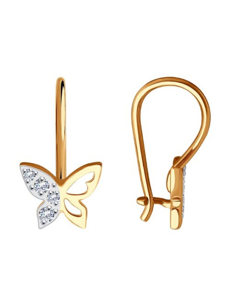 

Серьги из золота TEO MAORI 829993, фианит, 829993