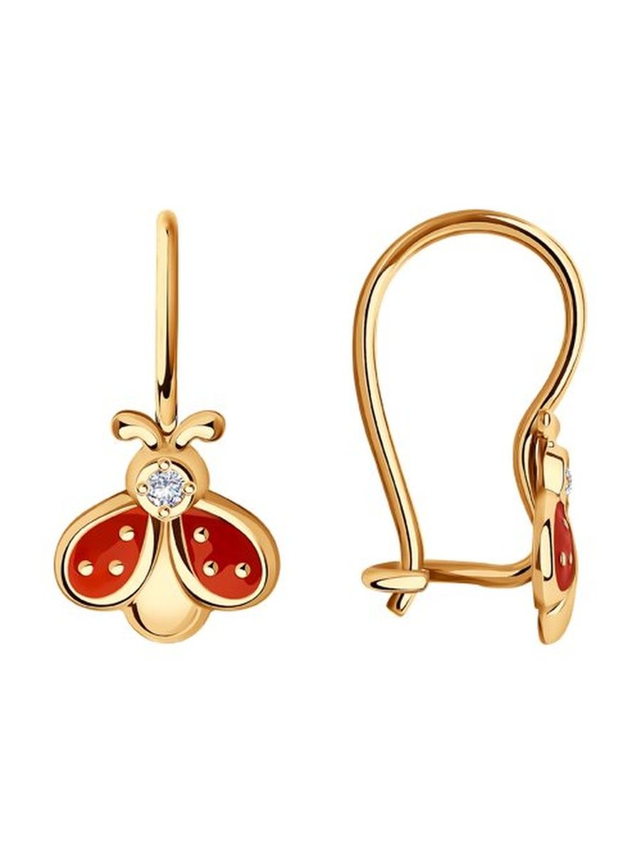 

Серьги из золота TEO MAORI 828934, фианит/эмаль, 828934