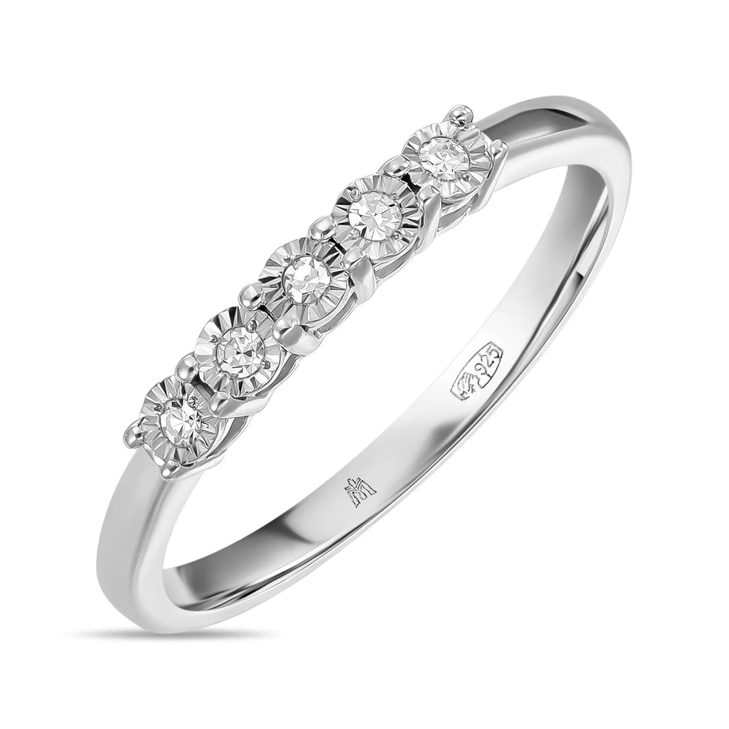 Кольцо из серебра р. 16 MIUZ Diamonds R01-SDI-35387, бриллиант