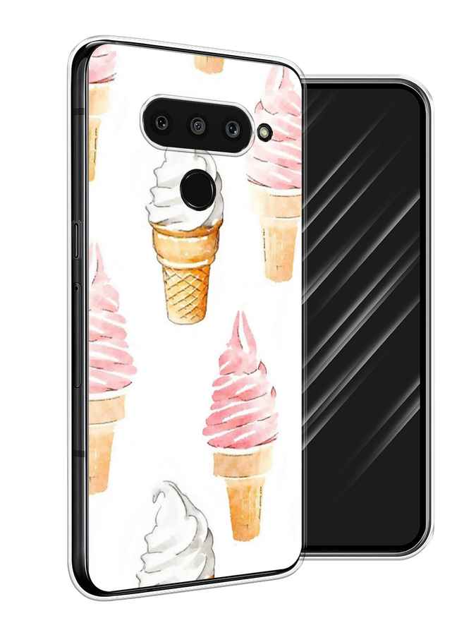 

Чехол Awog на LG V50 ThinQ "Нарисованное мороженое", Белый;розовый, 83850-10