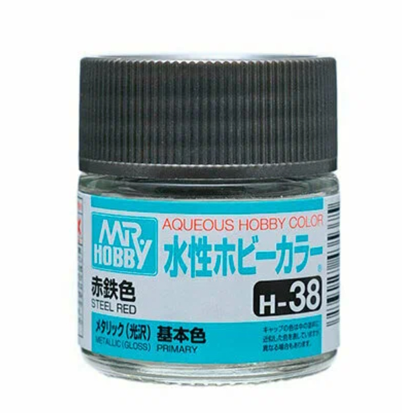 

Краска акриловая водоразбавляемая MR.HOBBY STEEL RED, металлик, MH-H38, Стальной красный