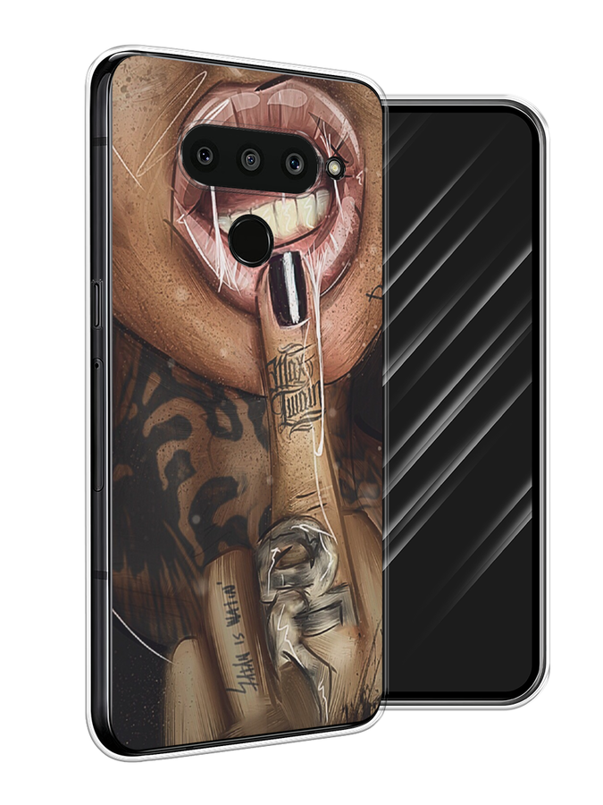 

Чехол Awog на LG V50 ThinQ "Девушка с татуировками", Бежевый;розовый;черный, 83850-9