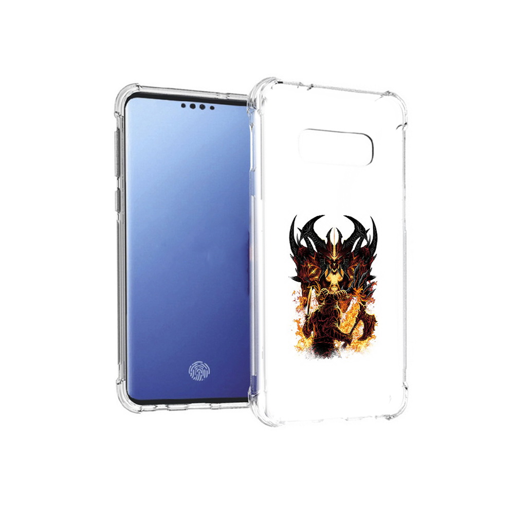 

Чехол MyPads Tocco для Samsung Galaxy S10E демон shadow fiend (PT145748.492.318), Прозрачный, Tocco