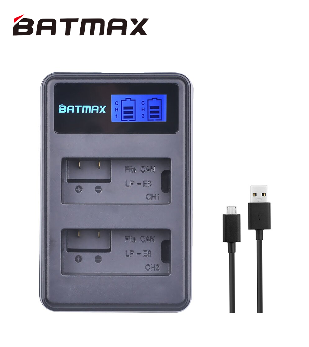 Зарядное устройство BATMAX LP-E8 для Canon EOS 550D/600D/650D/700D