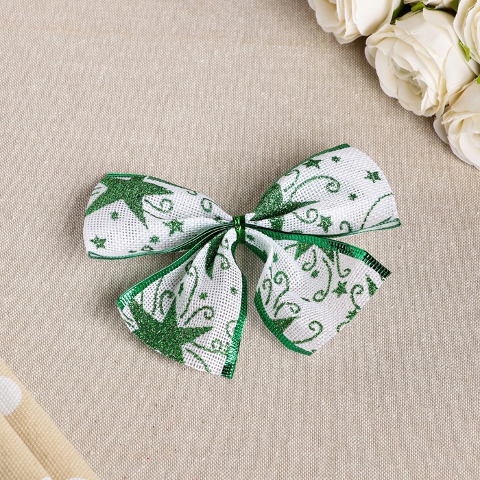 

Бант праздничный "Созвездие", зеленый, 14 х 10 см, Праздничные банты