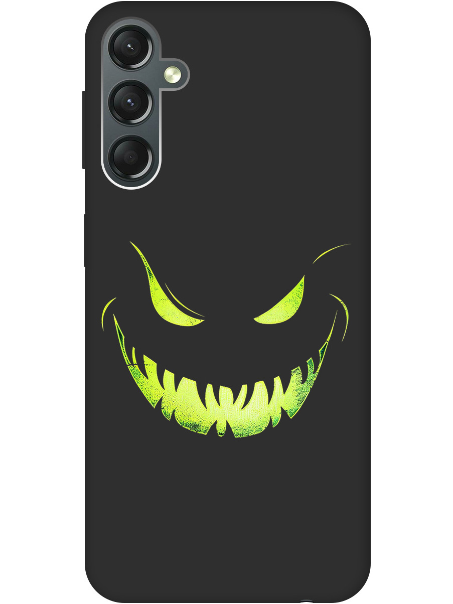 

Силиконовый чехол на Samsung Galaxy A24 с принтом "Зловещая улыбка" матовый черный, Черный;зеленый, 769395672