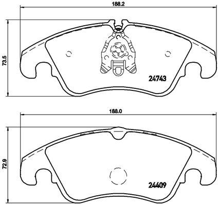 

Комплект тормозных колодок Brembo P85098