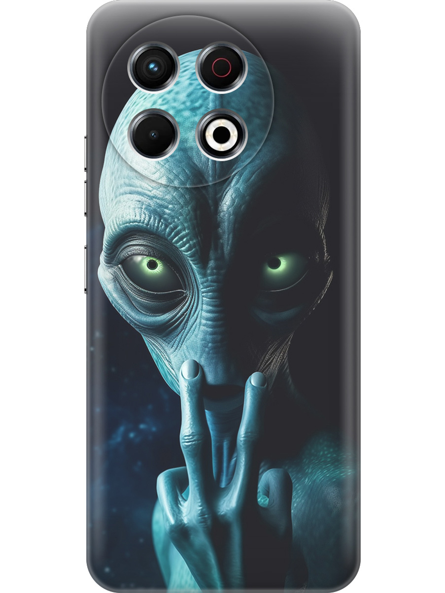 

Силиконовый чехол на Tecno Spark 30 Pro с принтом "Я слежу за тобой" матовый черный, Черный;синий, 786719913