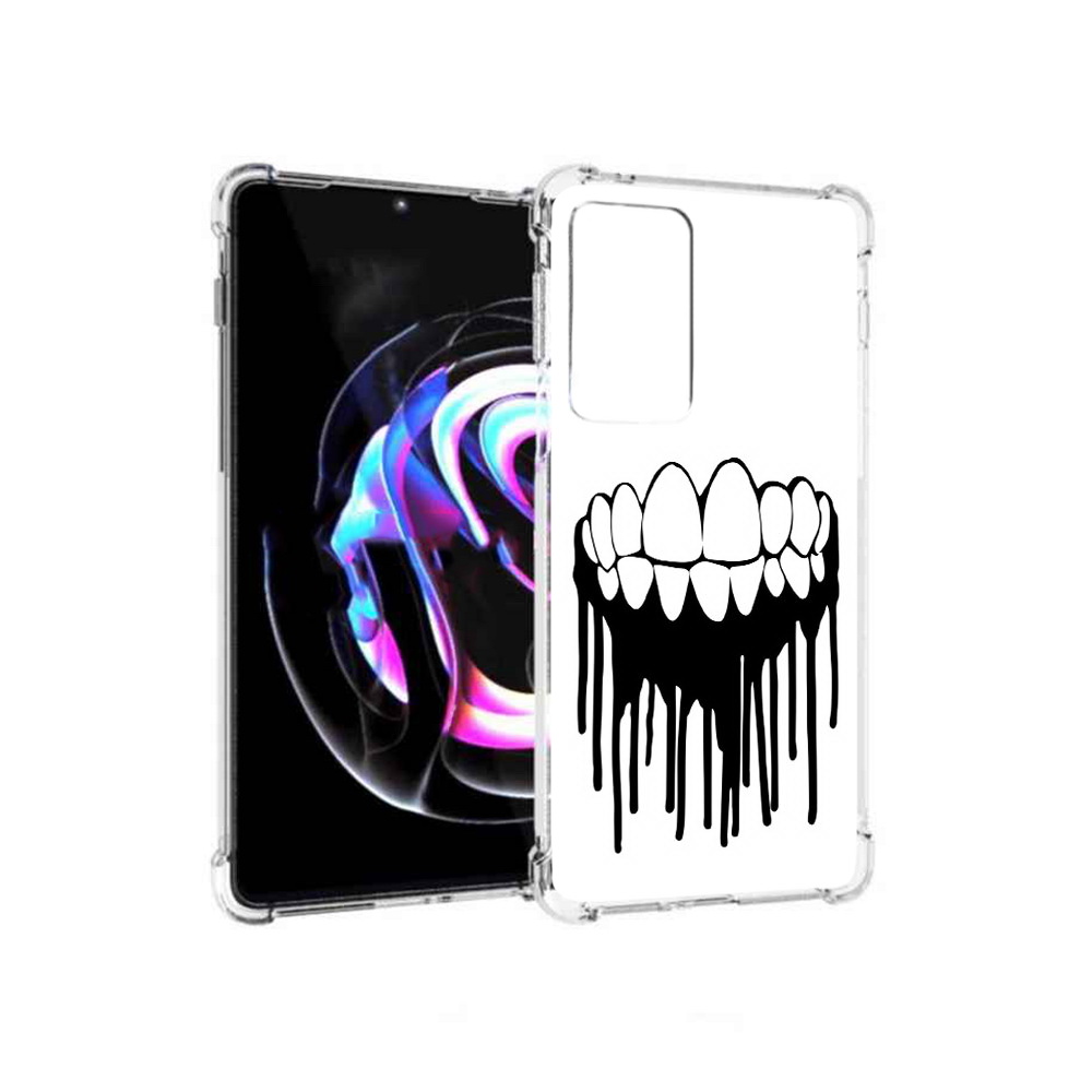 

Чехол MyPads Tocco для Motorola Moto Edge 20 Pro зубы (PT227063.364.372), Прозрачный, Tocco