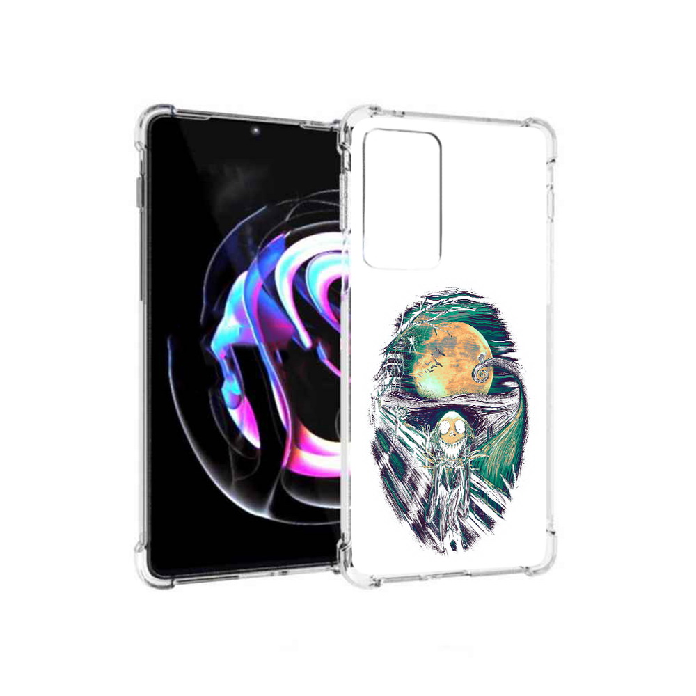 

Чехол MyPads Tocco для Motorola Moto Edge 20 Pro зубастое существо абстракция, Прозрачный, Tocco