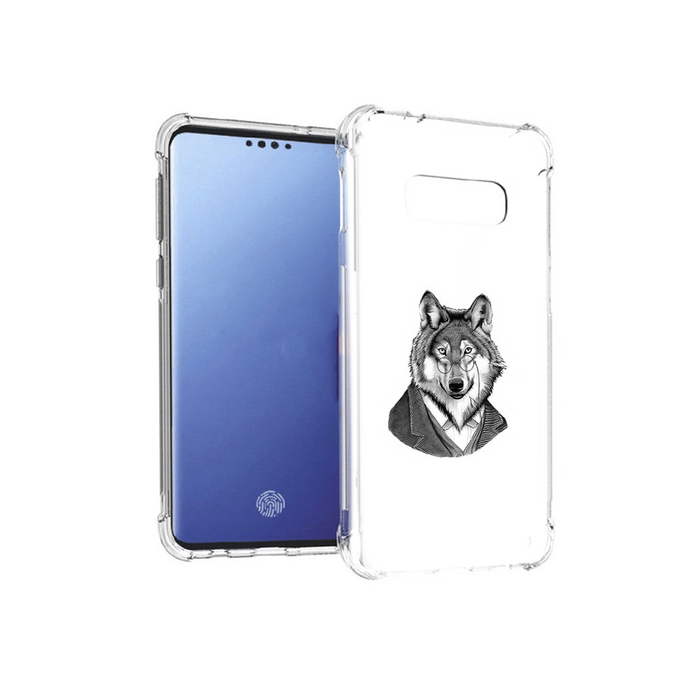 Чехол MyPads Tocco для Samsung Galaxy S10E волк в пиджаке (PT145748.492.266)