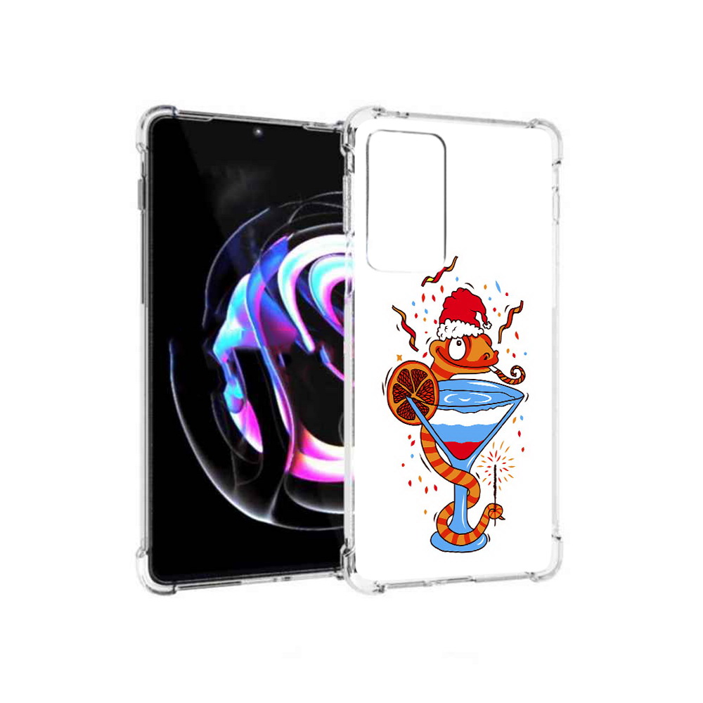 

Чехол MyPads Tocco для Motorola Moto Edge 20 Pro змейка (PT227063.364.364), Прозрачный, Tocco