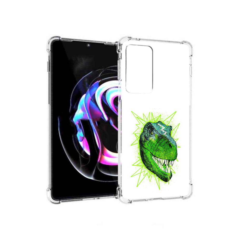 

Чехол MyPads Tocco для Motorola Moto Edge 20 Pro зеленый динозавр (PT227063.364.358), Прозрачный, Tocco