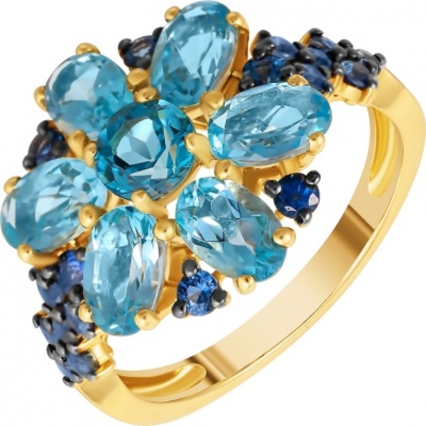 

Кольцо из золота р. 17,5 Джей Ви RG-33285_KO_SA_BT_LT_YG, топаз/сапфир, RG-33285_KO_SA_BT_LT_YG