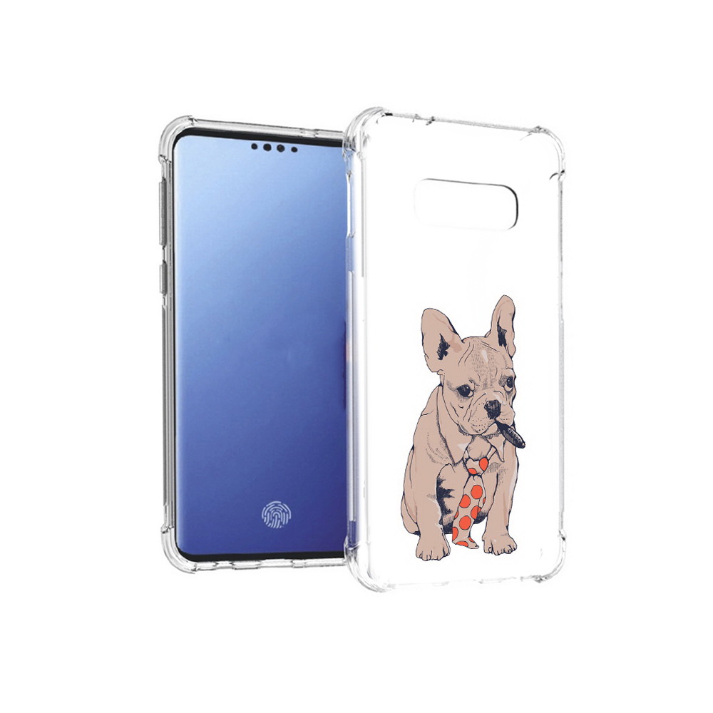 

Чехол MyPads Tocco для Samsung Galaxy S10E бульдог с сигарой (PT145748.492.250), Прозрачный, Tocco