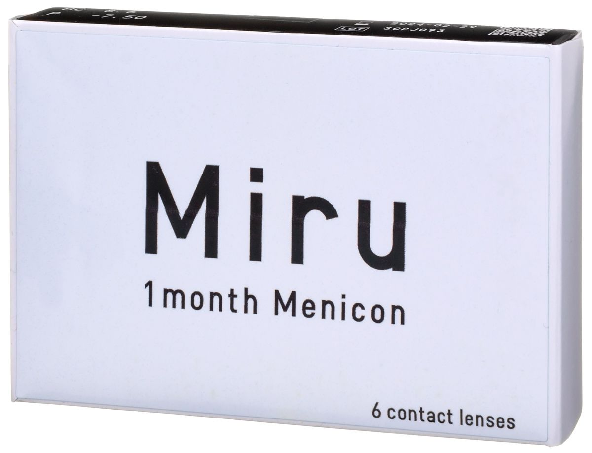 

Контактные линзы Miru 1 month Menicon 6 линз R 8,6 -8,00