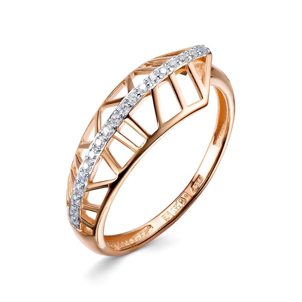

Кольцо из золота р. , 585Gold 301012576, фианит, 301012576