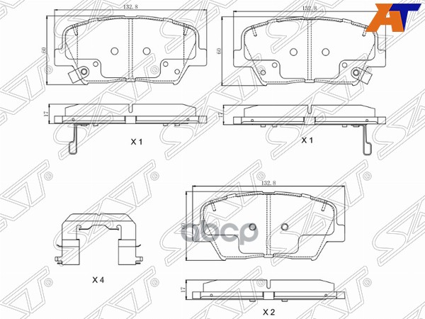 

Колодки Тормозные Перед Hyundai Elantra 15- 1Шт SAT ST58101F2A00