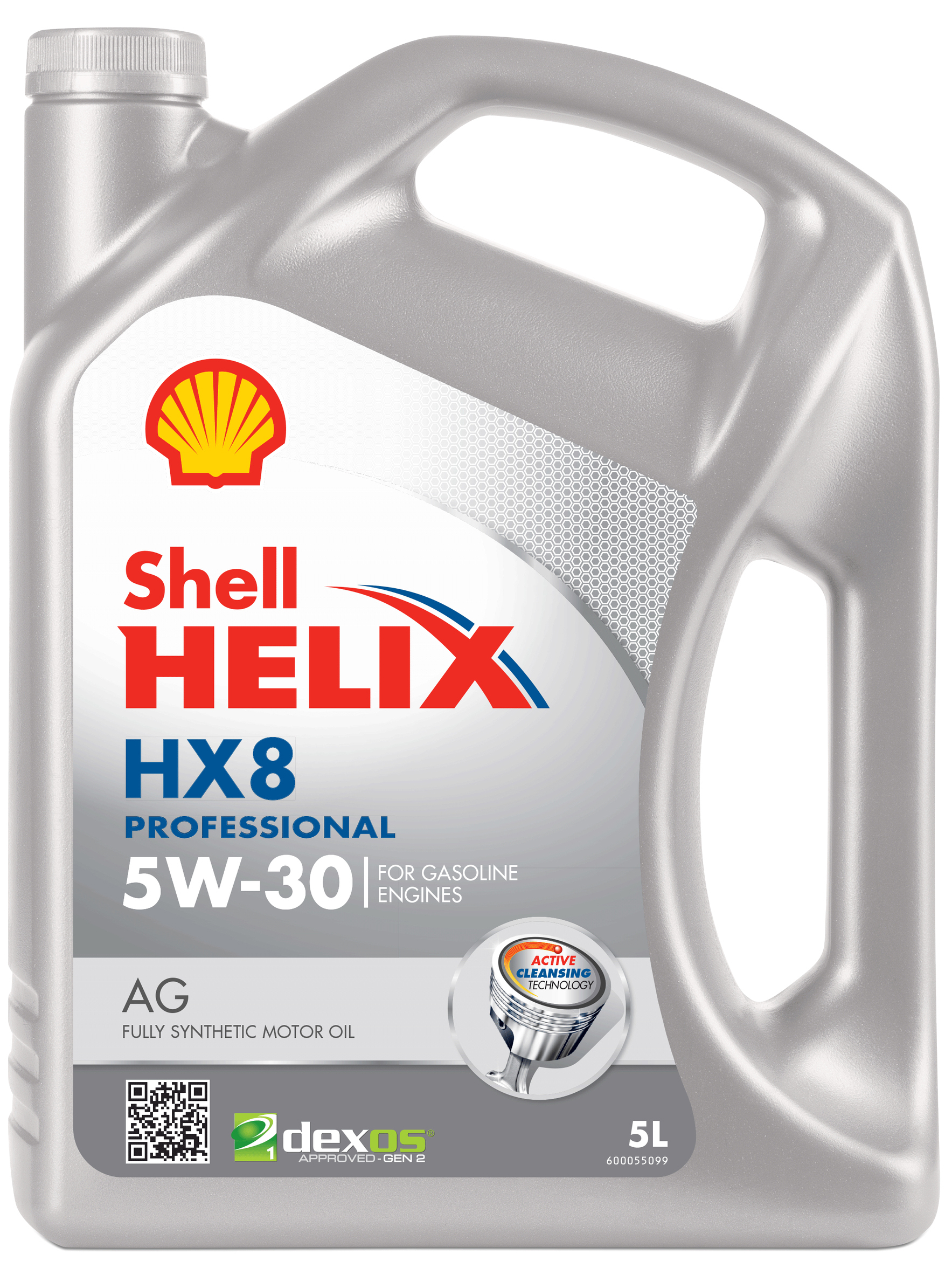 фото Shell 550054289 масло моторное синтетическое shell helix hx8 professional ag 5w-30 (5л)