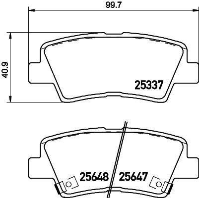 

Колодки тормозные задн HYUNDAI GRANDEUR, GRANDEUR, KIA OPTIMA, SSANGYONG TIVOLI, XLV 03-