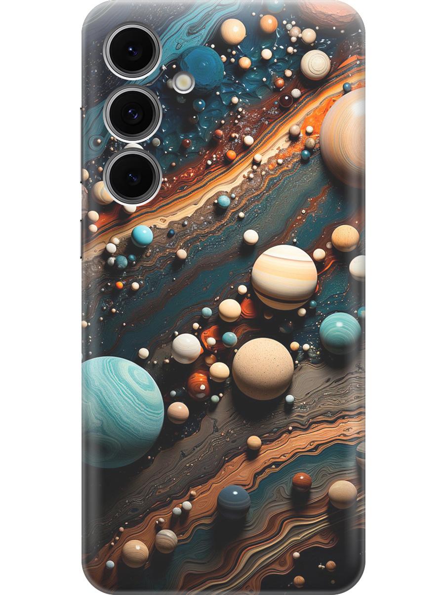

Силиконовый чехол на Samsung Galaxy S24 FE с принтом матовый черный 869642, Черный;желтый;голубой, 786718131