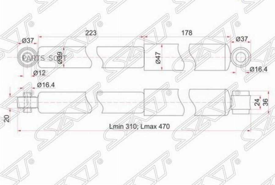 

Sat Амортизатор Задний Nissan Ad/Wingroad 96-05 2Wd Lh=Rh