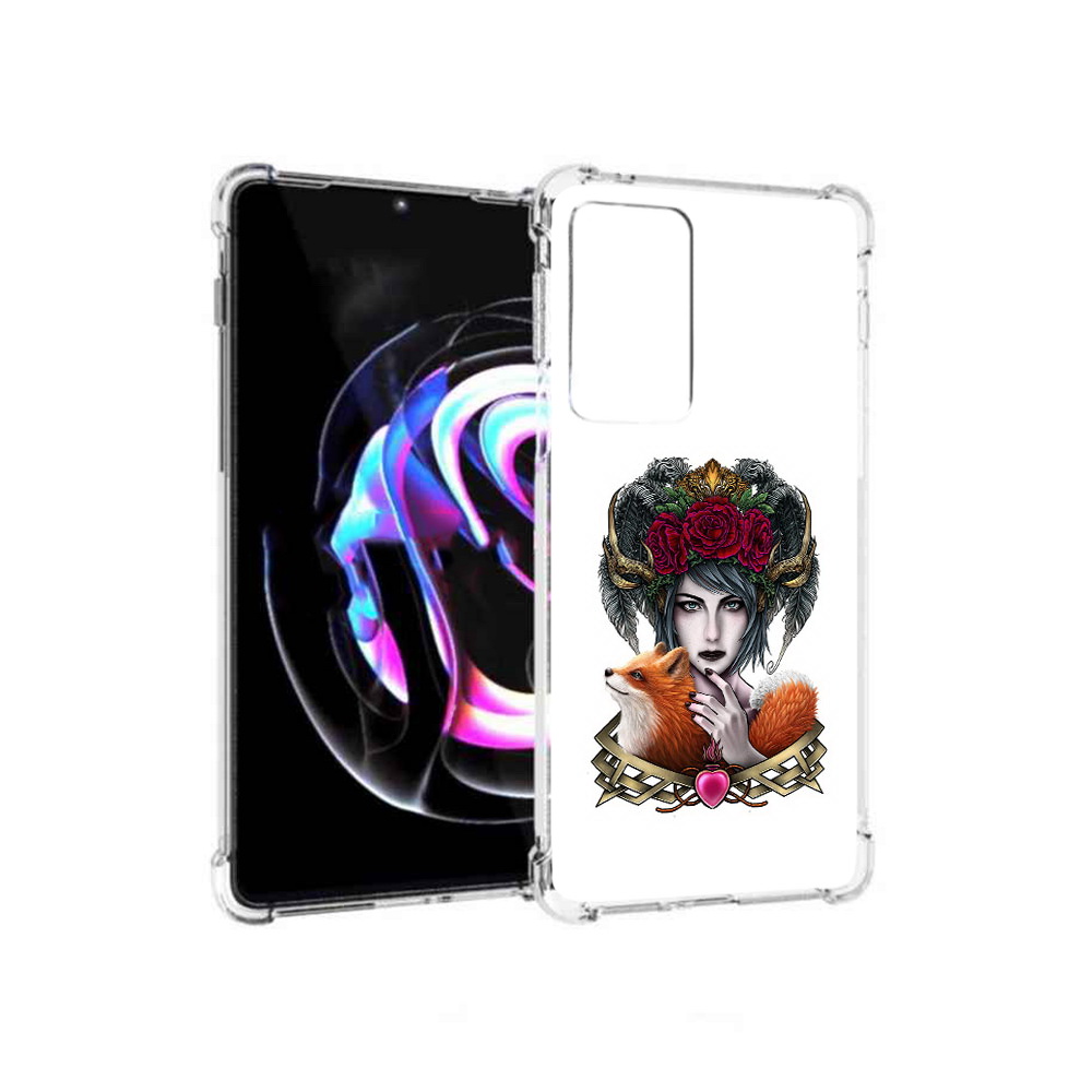 

Чехол MyPads Tocco для Motorola Moto Edge 20 Pro девушка с лисой (PT227063.364.314), Прозрачный, Tocco