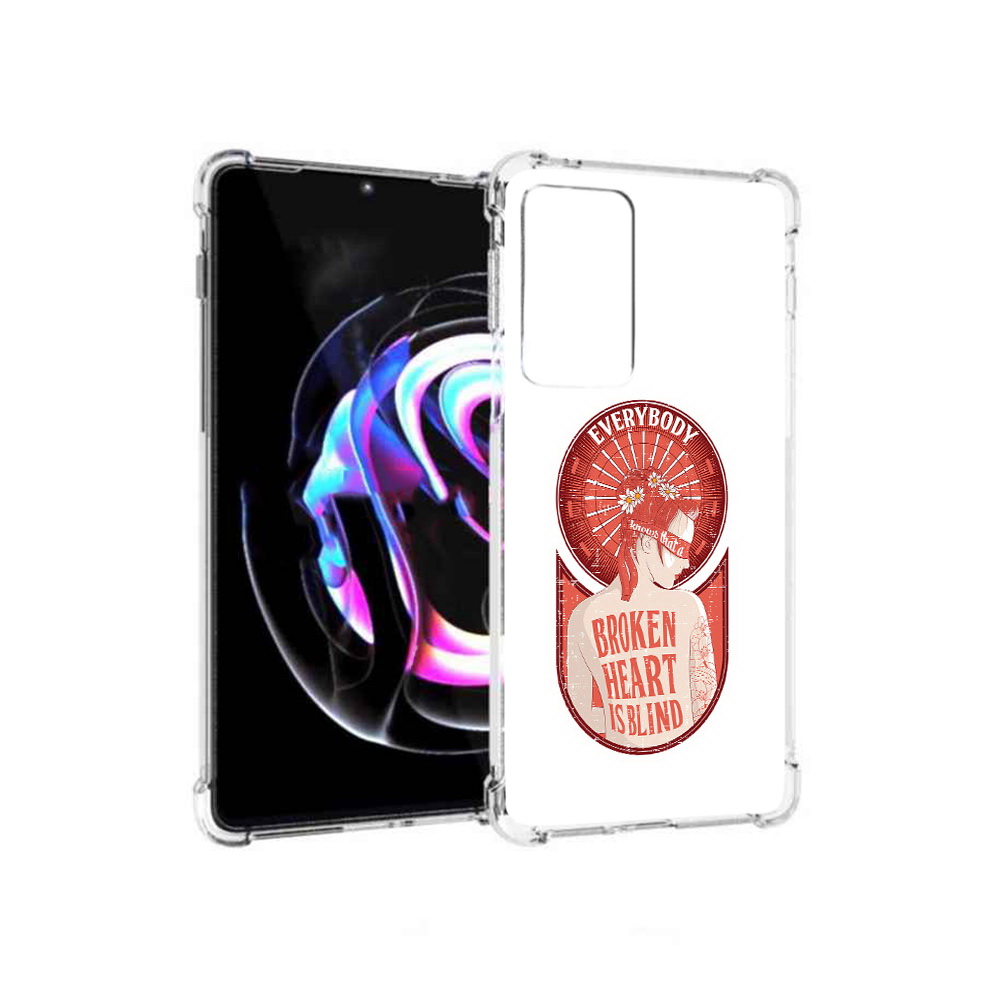 

Чехол MyPads Tocco для Motorola Moto Edge 20 Pro девушка разбитое сердце, Прозрачный, Tocco