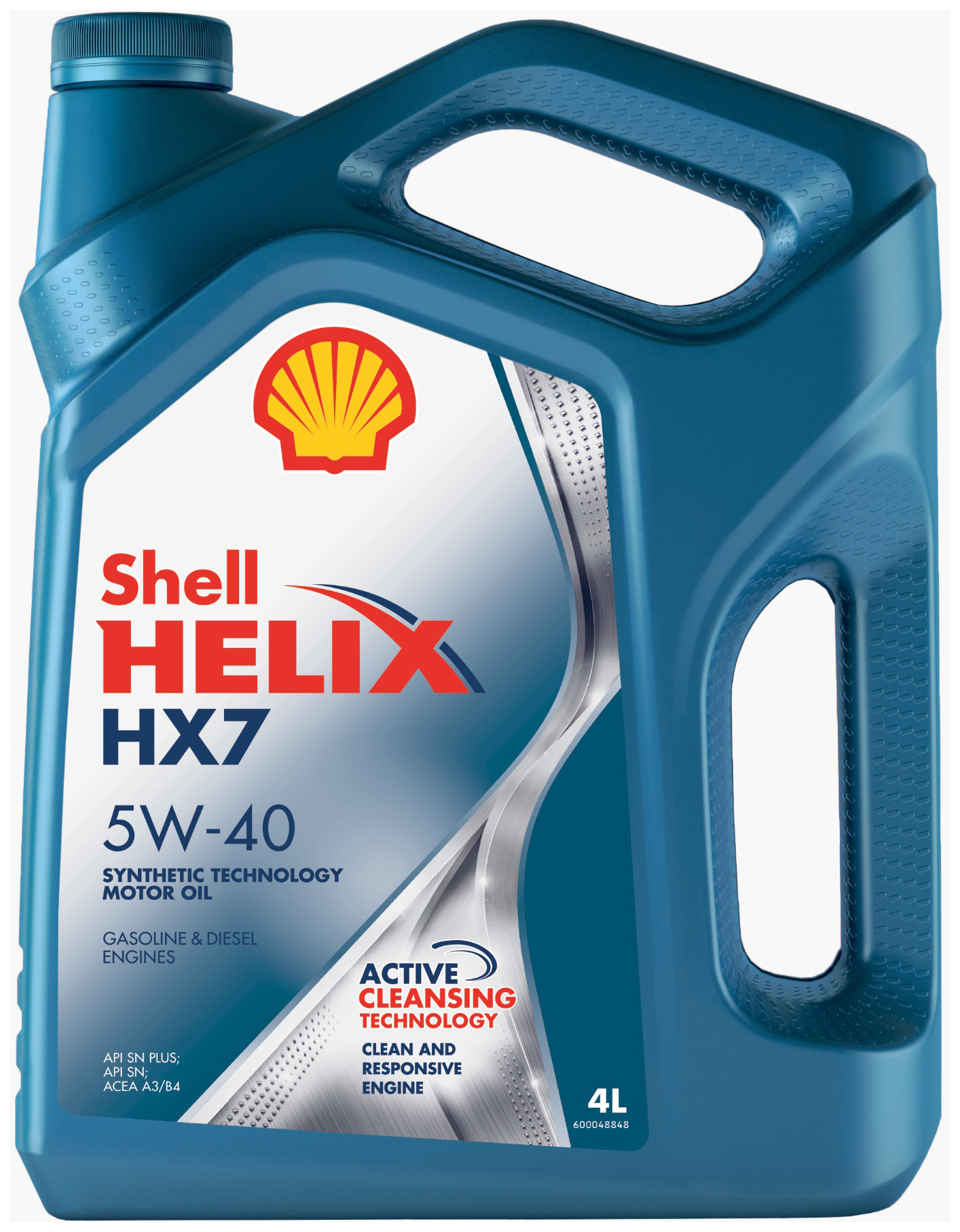 Моторное масло Shell полусинтетическое 5W40 Helix Hx7 Eu 4л