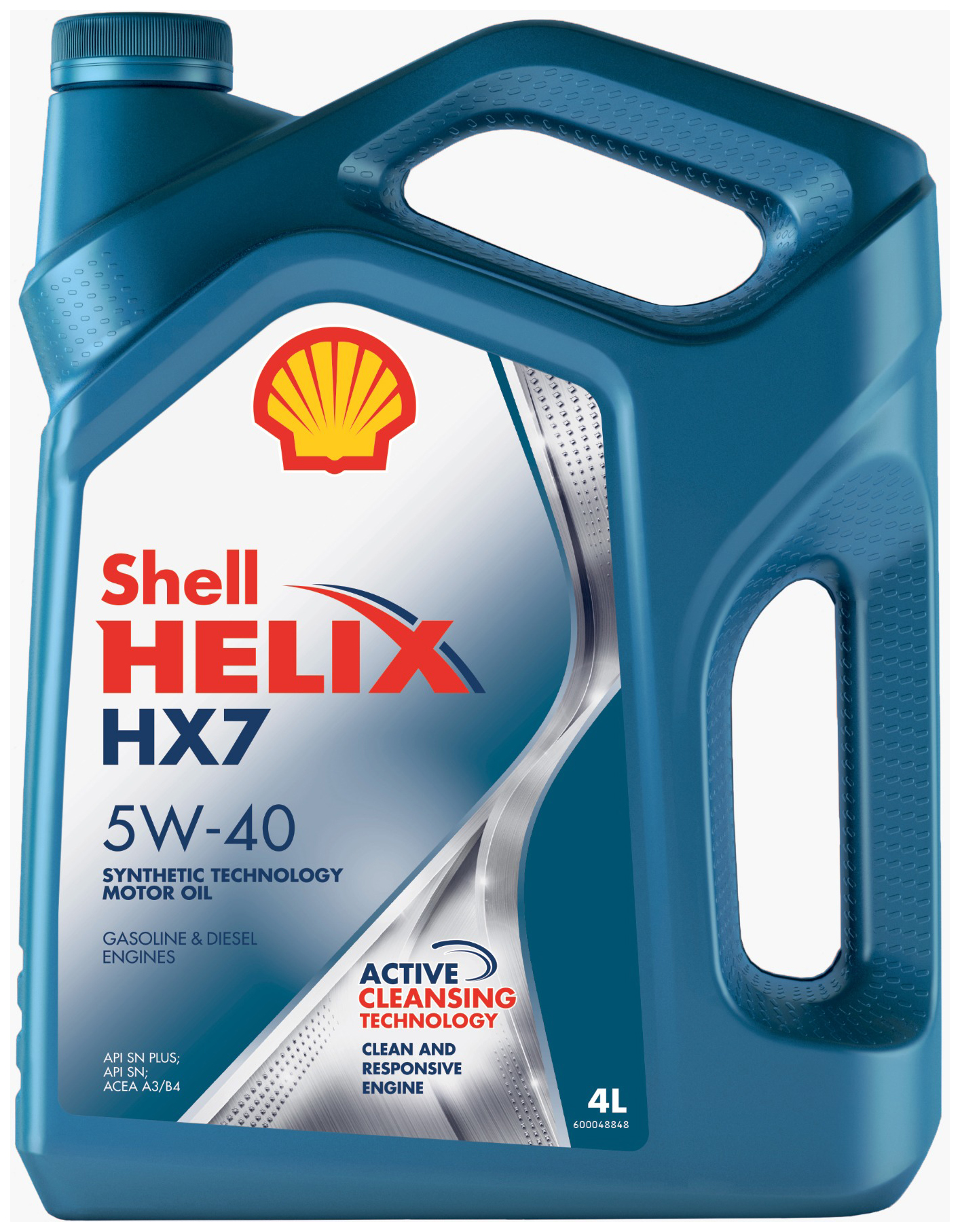 

Моторное масло Shell полусинтетическое 5W40 Helix Hx7 Eu 4л