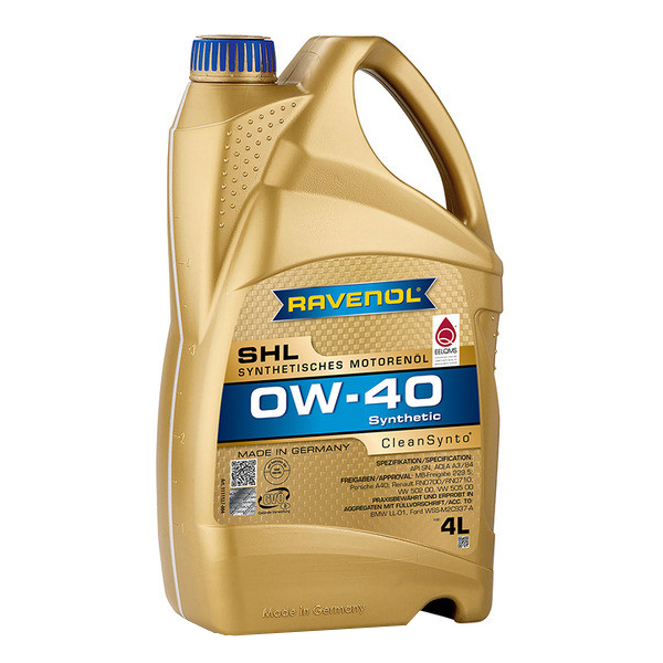 

Моторное масло Ravenol Sae 0W40 Shl 4л