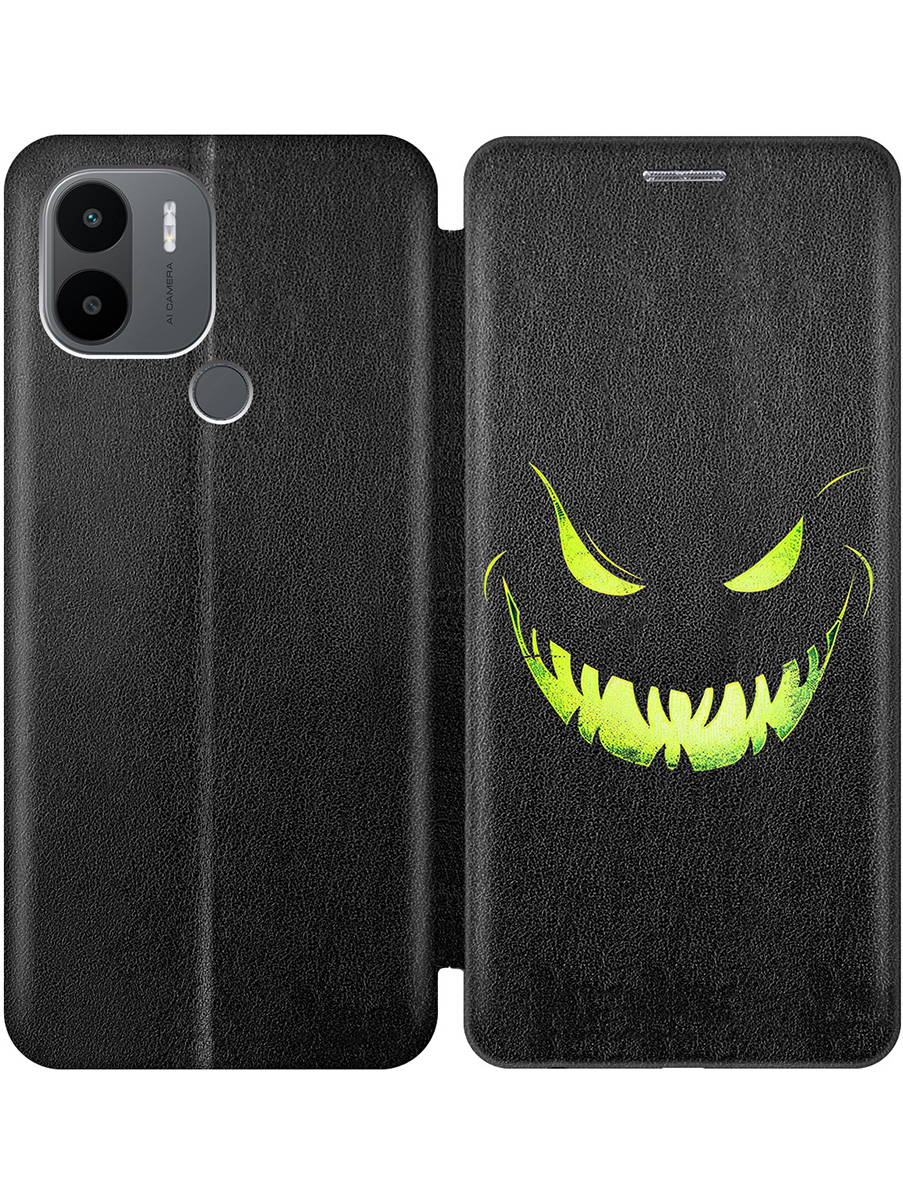

Чехол-книжка на Xiaomi Redmi A1+ / A2+ / Poco C50 / C51 с принтом "Зловещая улыбка" черный, Черный;зеленый, 762092172