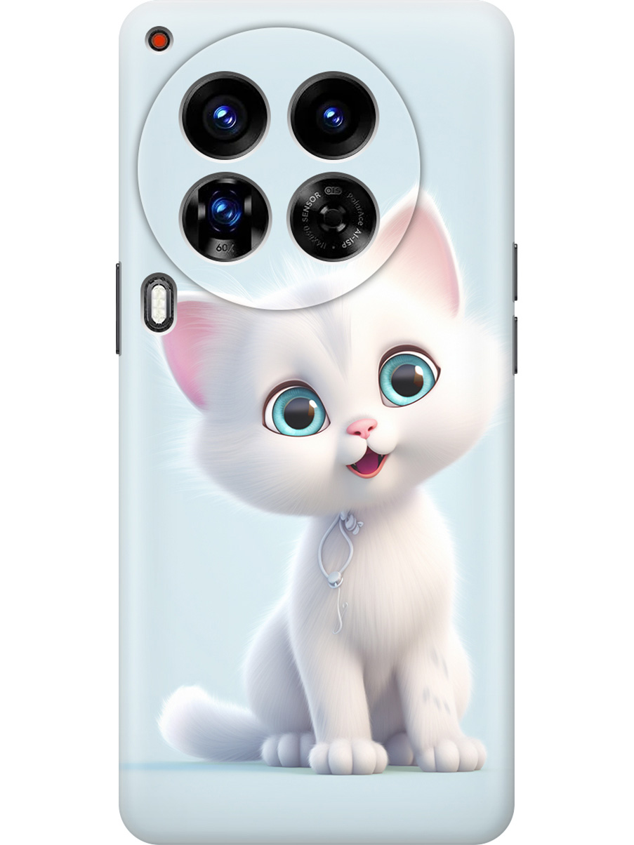 

Силиконовый чехол на Tecno Camon 30 Premier 5g с принтом "Глазастый котик", 782633011