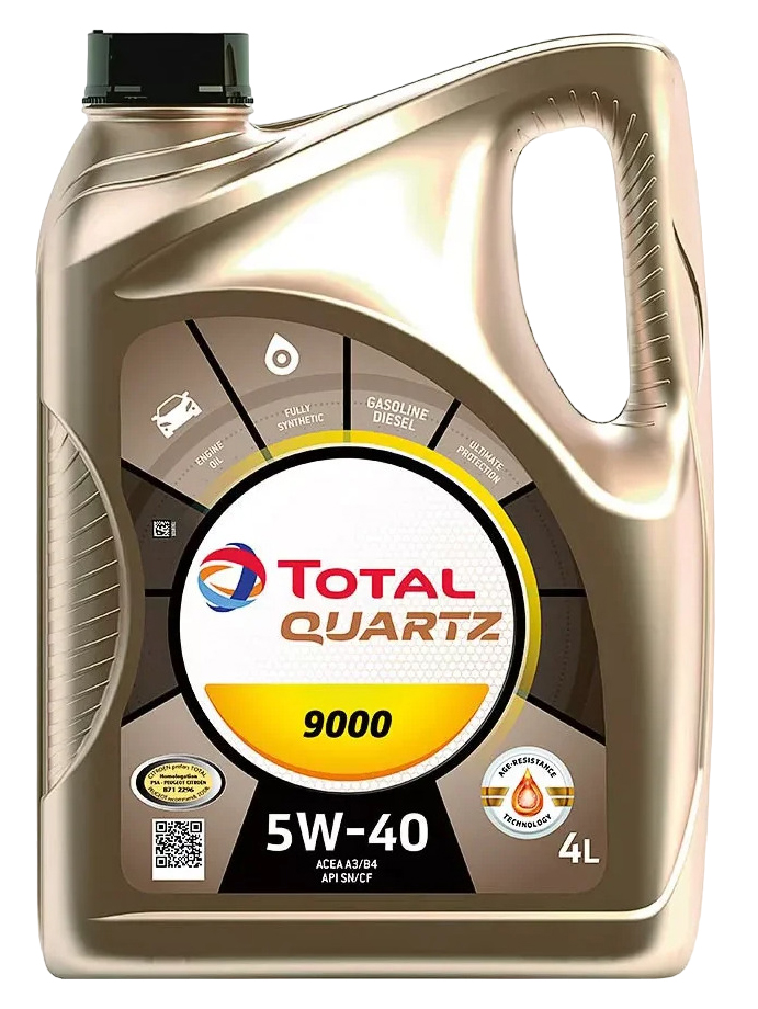 Моторное масло TOTAL синтетическое 5W40 Quartz 9000 Energy 4л