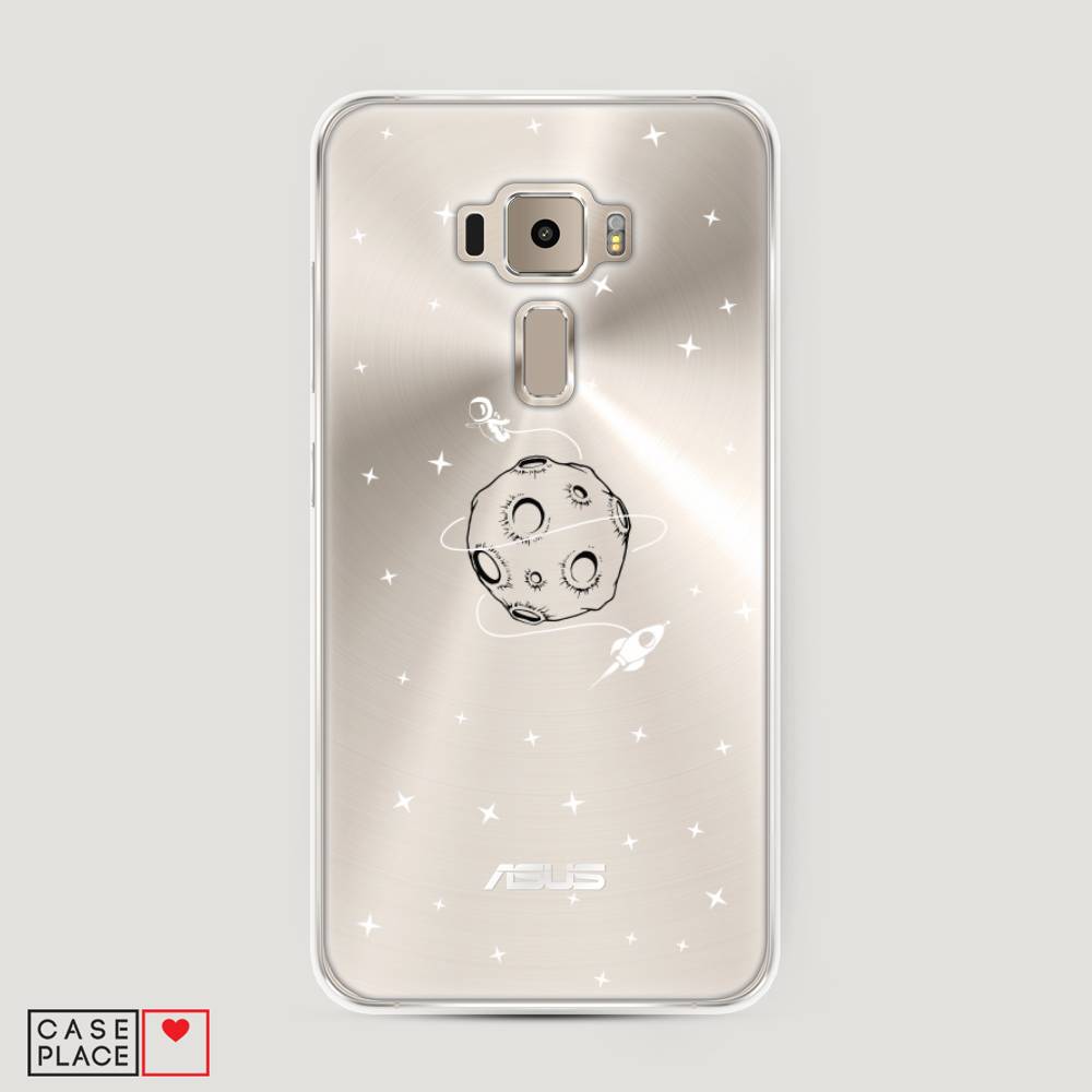 

Чехол на Asus Zenfone 3 ZE520KL "Полет вокруг луны", Белый;серый;черный, 41150-2